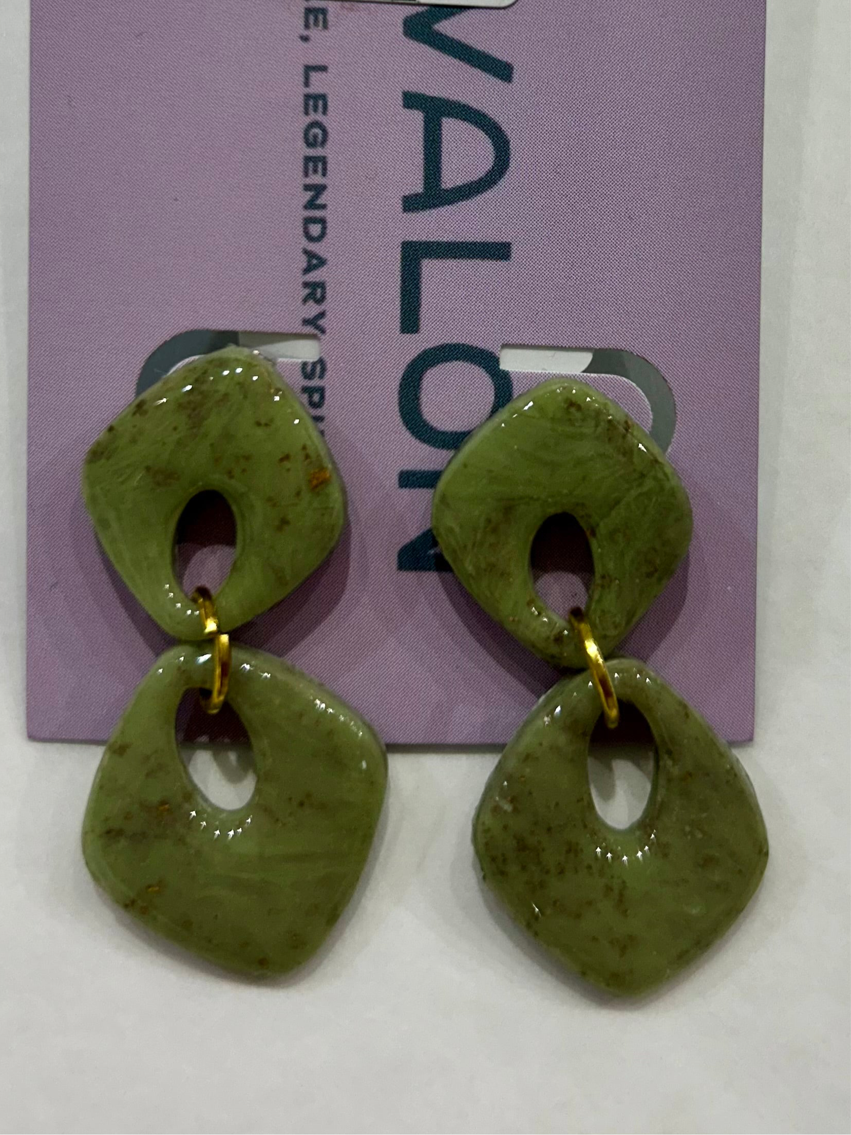 Matcha Marble Mix Earring