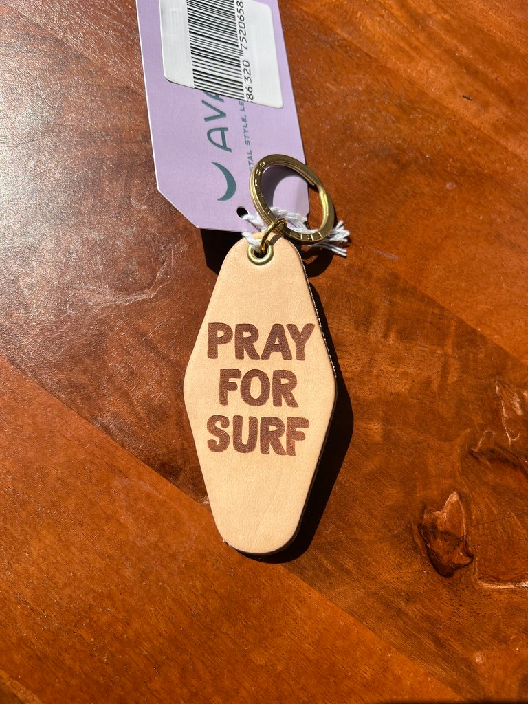 Pray For Surf Keychain