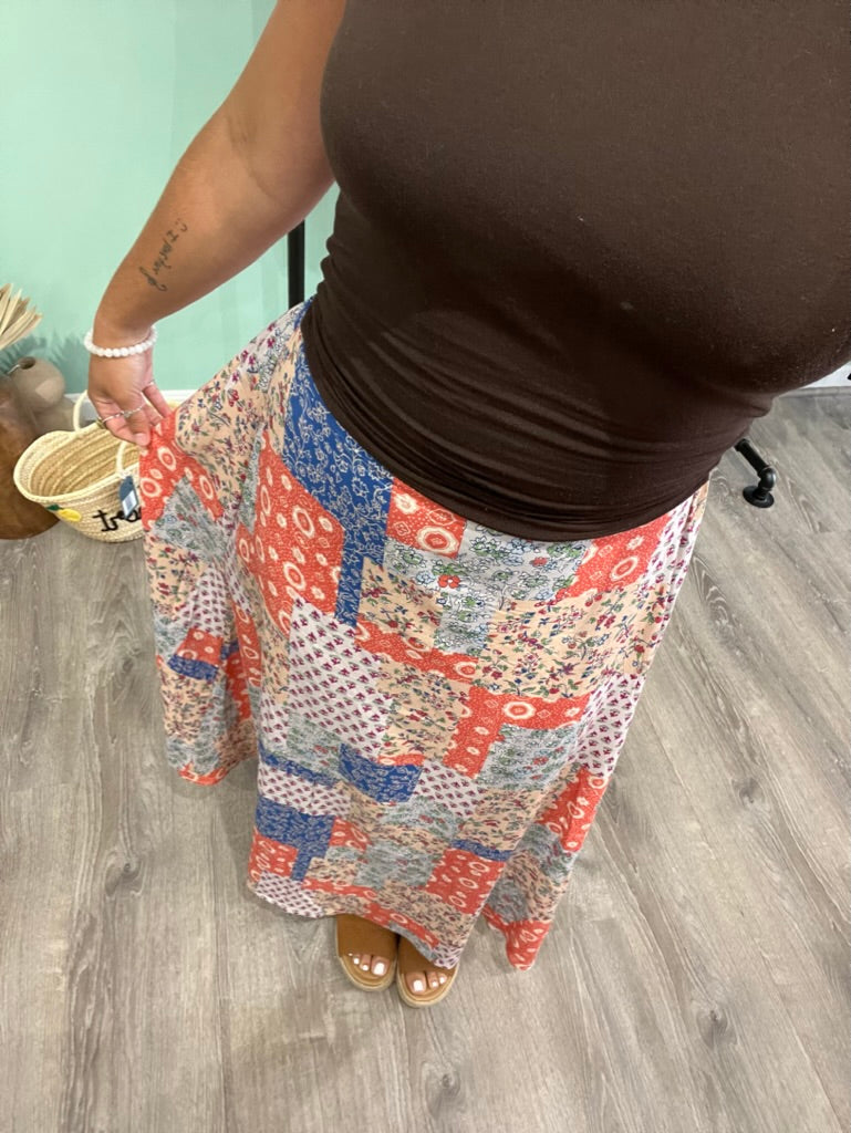 Payton Patchwork Skirt