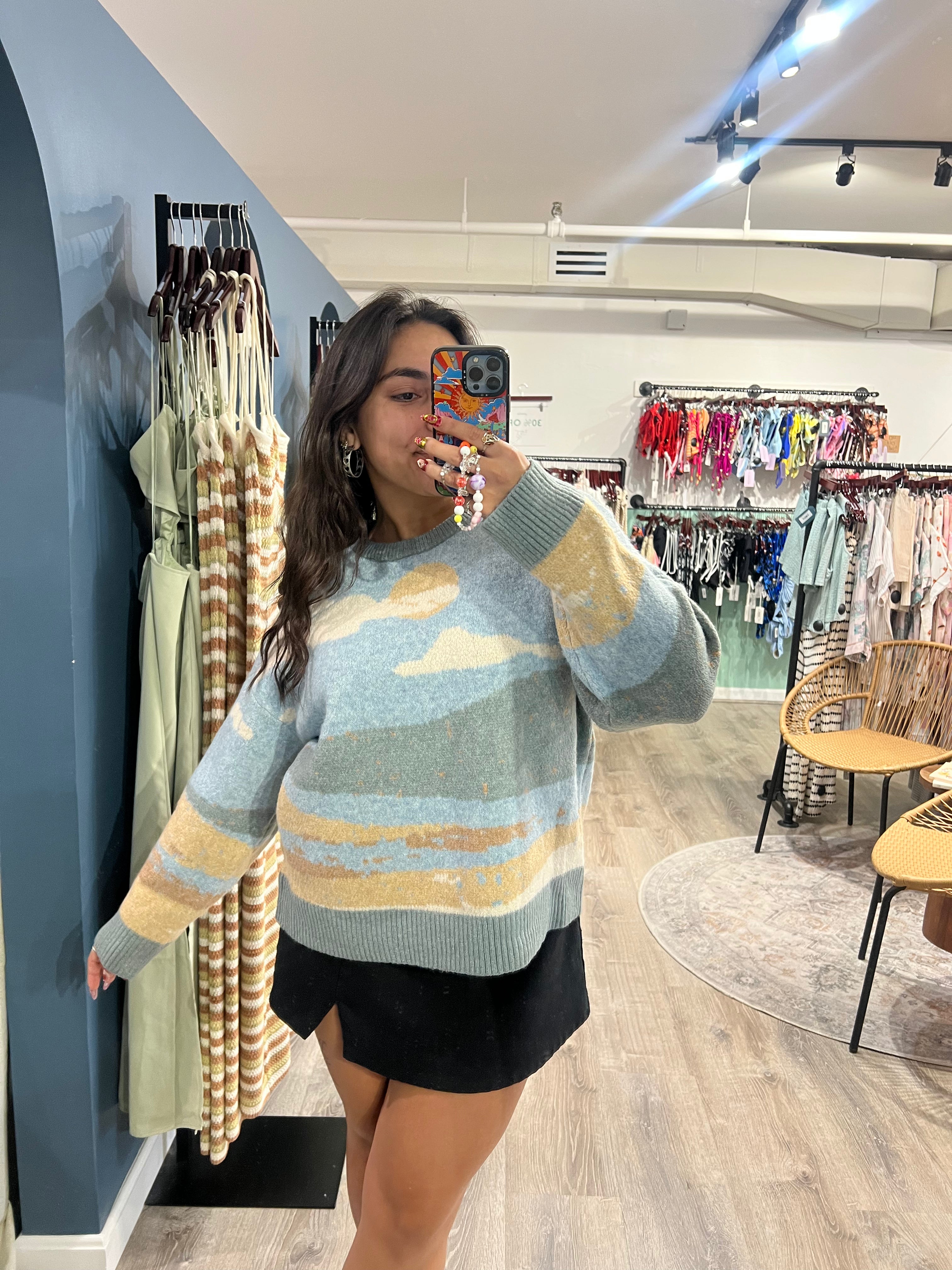 Walks Along The Beach Sweater