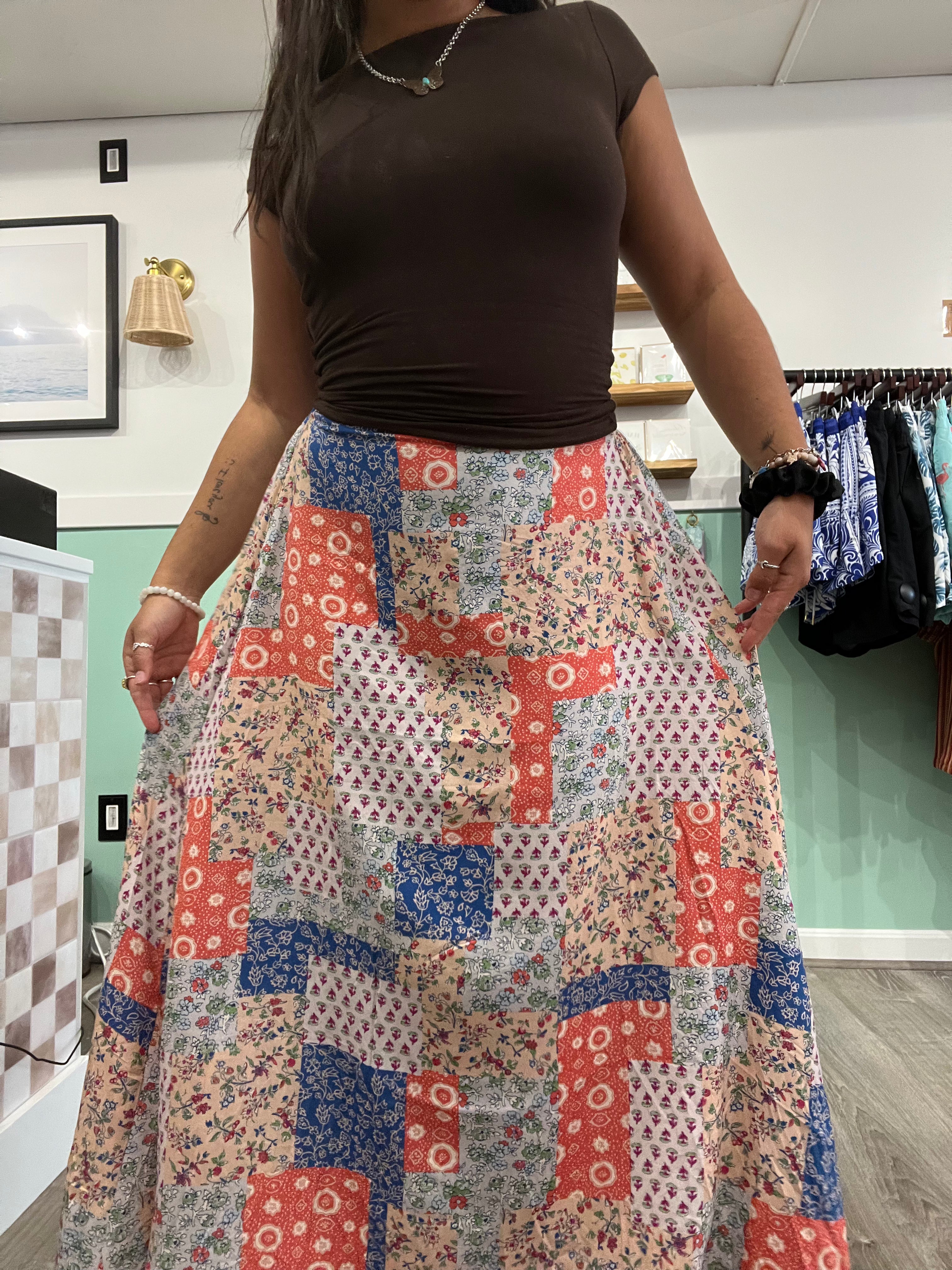 Payton Patchwork Skirt