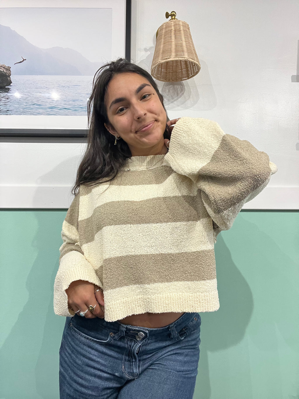 Stone Striped Sweater