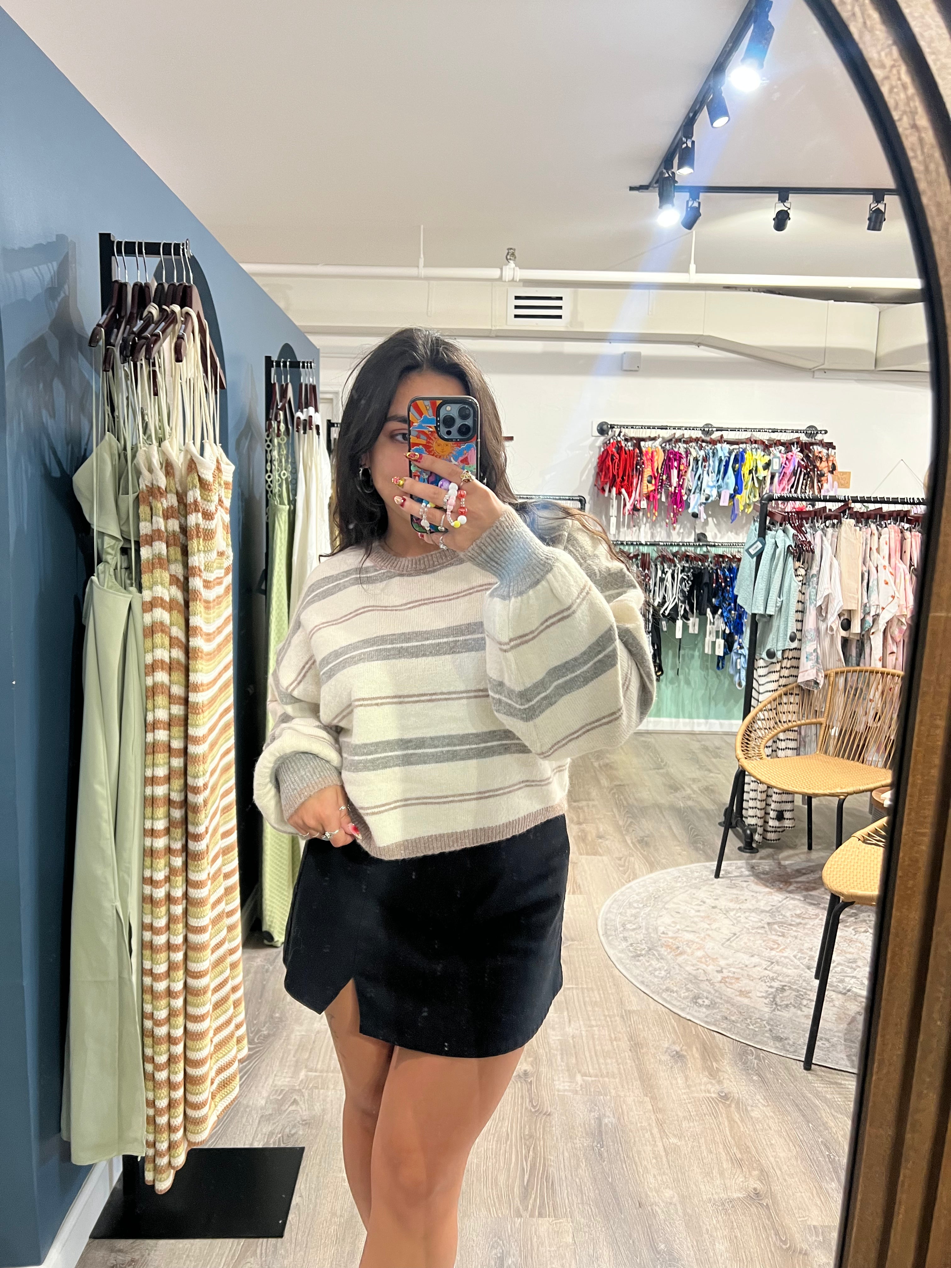 Slow Dance Striped Sweater