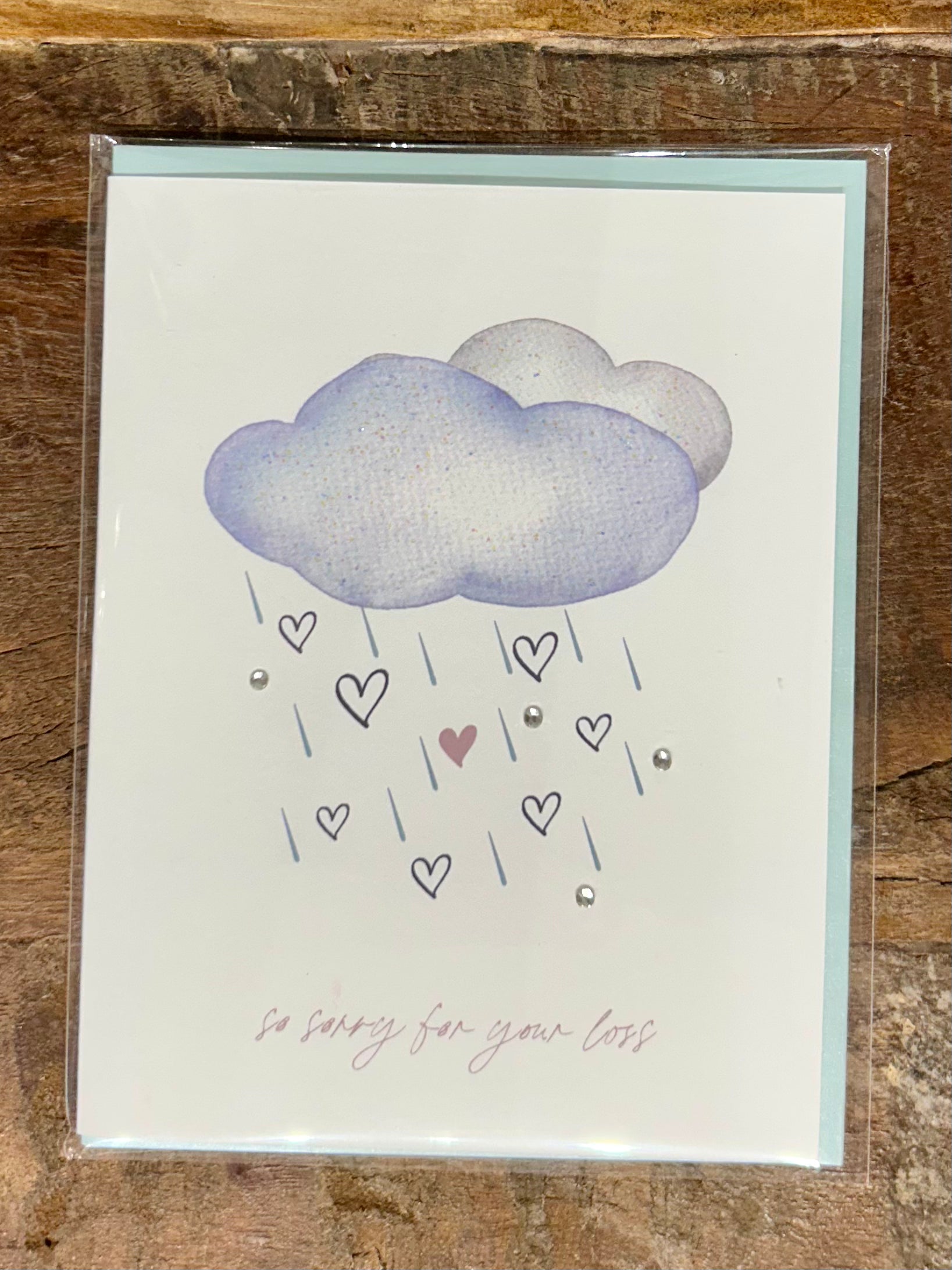 'Raining Hearts' Card