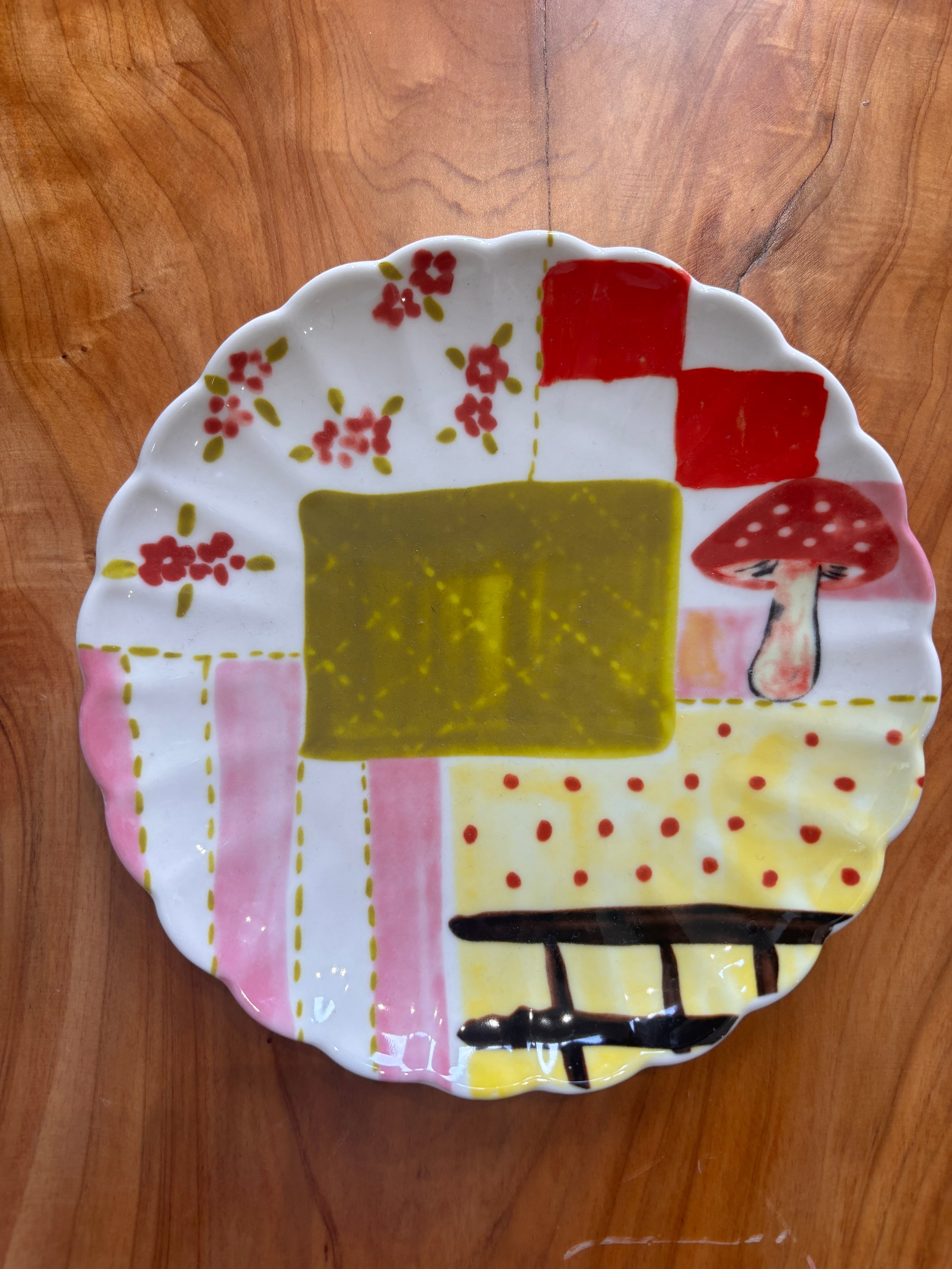 HandPainted Scalloped Plate