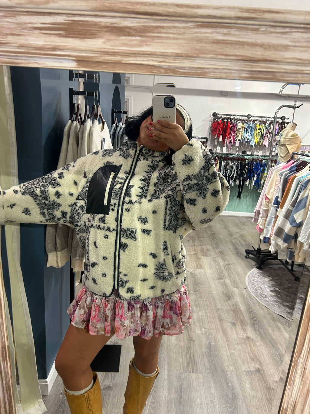 Penny Paisley Sherpa Jacket
