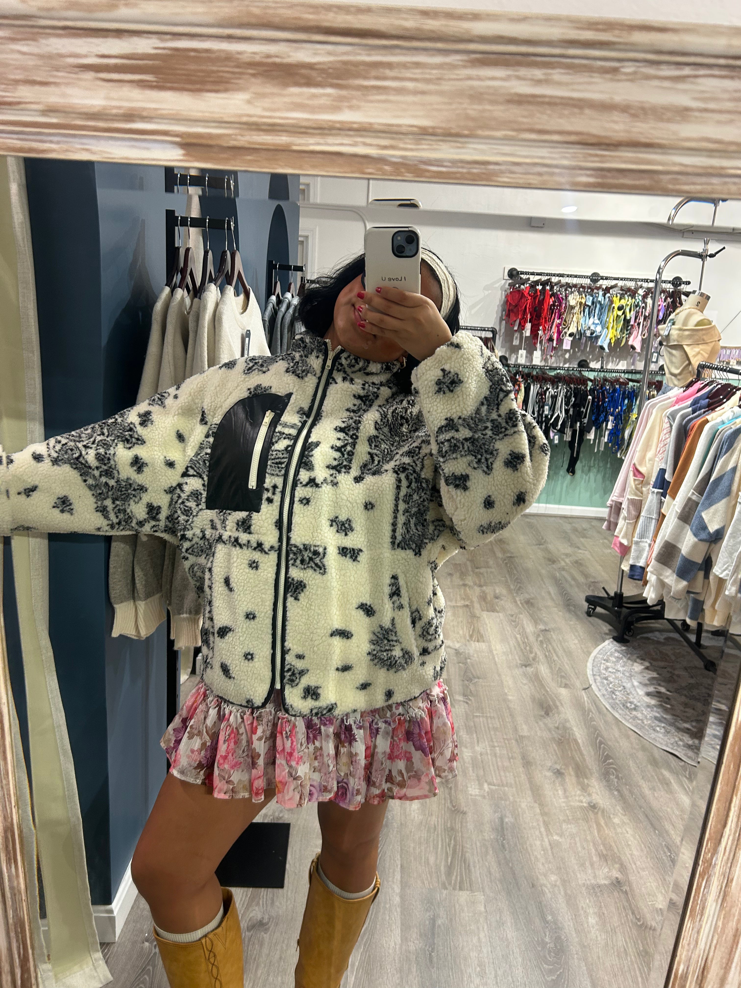 Penny Paisley Sherpa Jacket