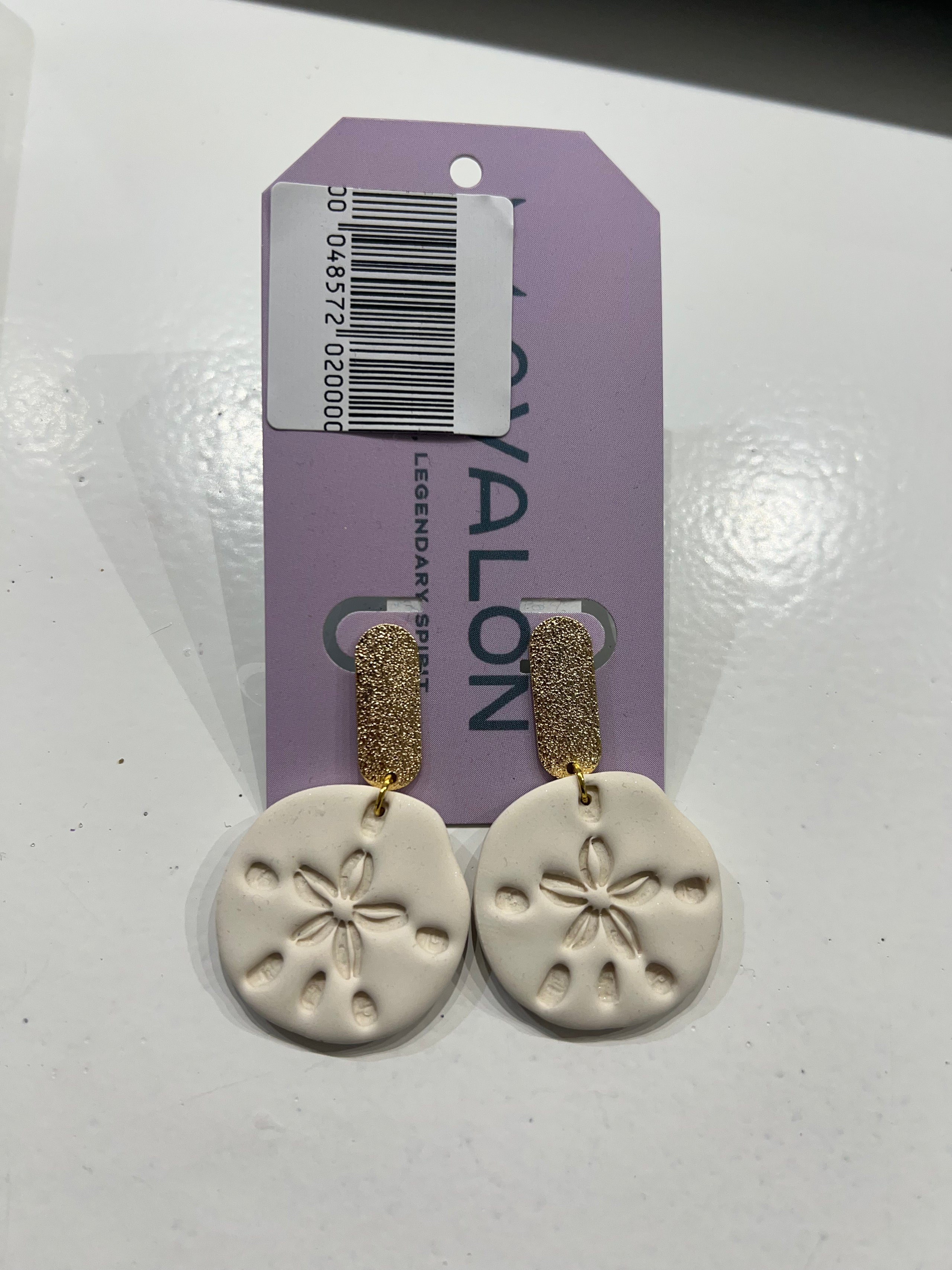 Clay Sand Dollar Earring