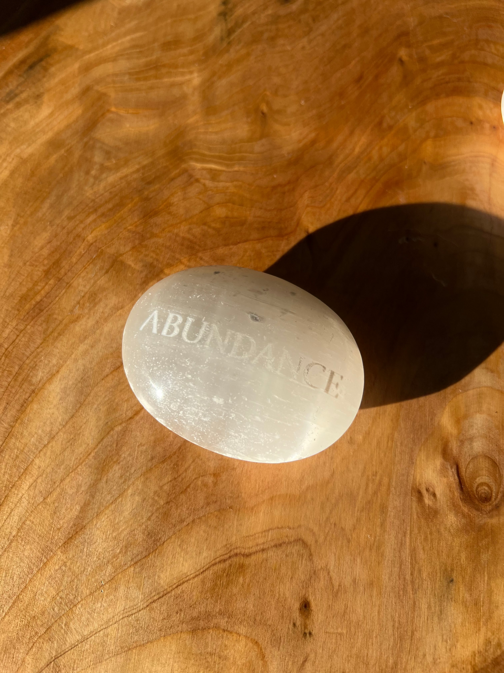 Empowering Selenite Palm Stones