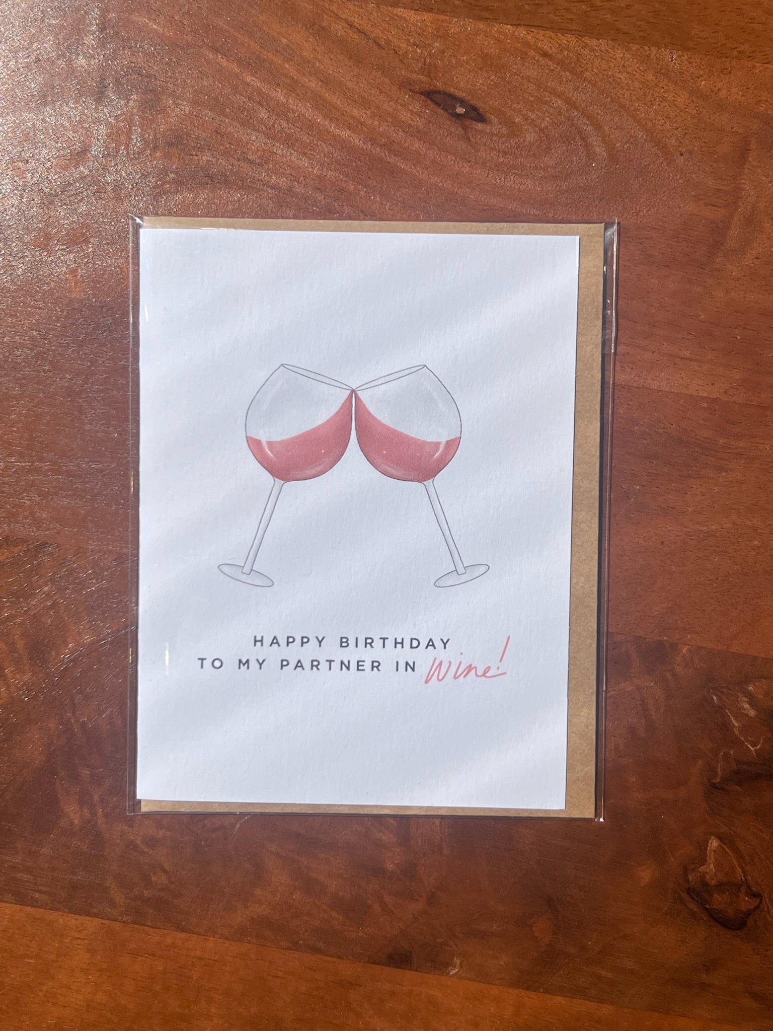 Happy Birthday Wine Card