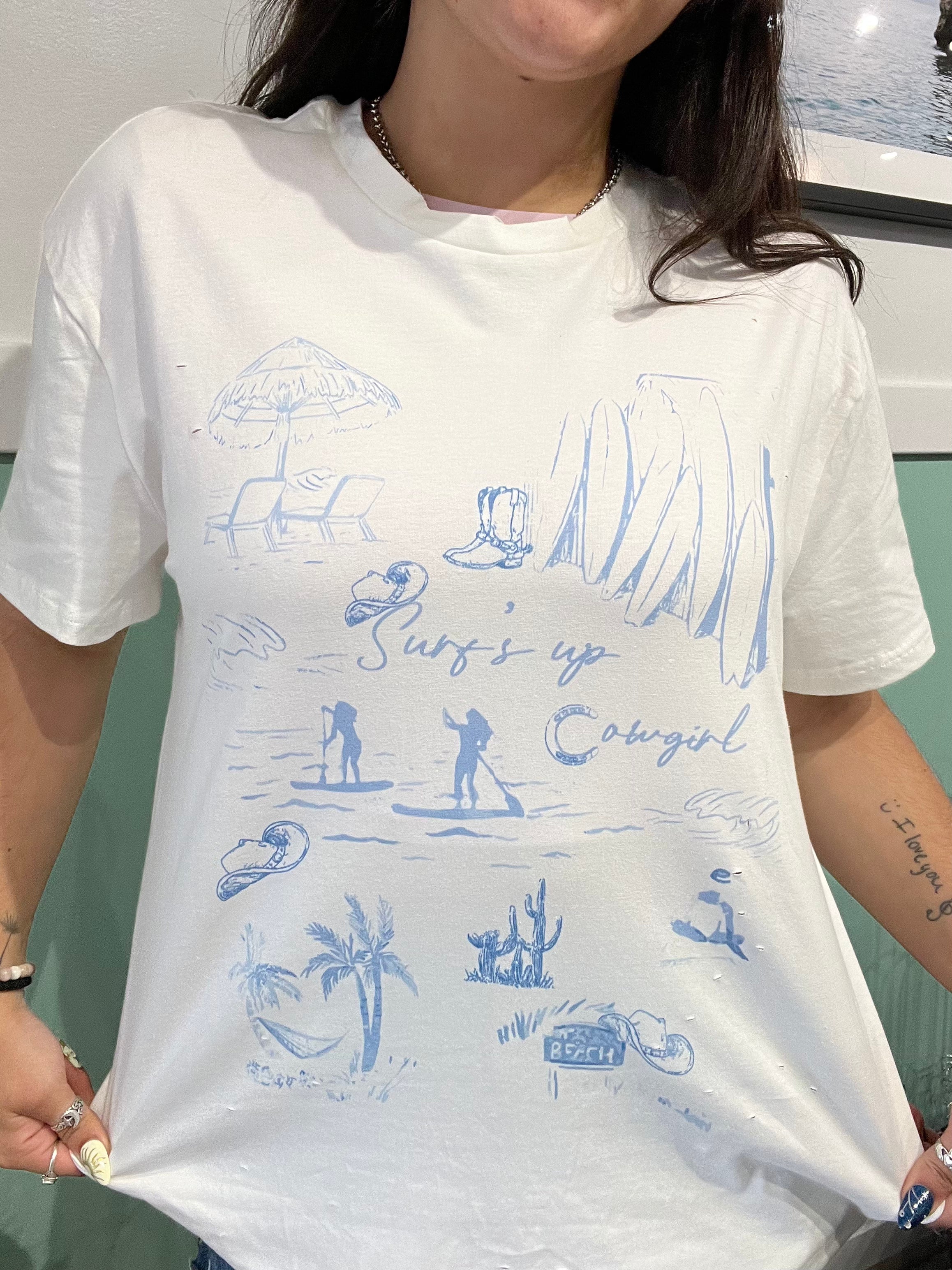 Surf's Up Cowgirl Tee