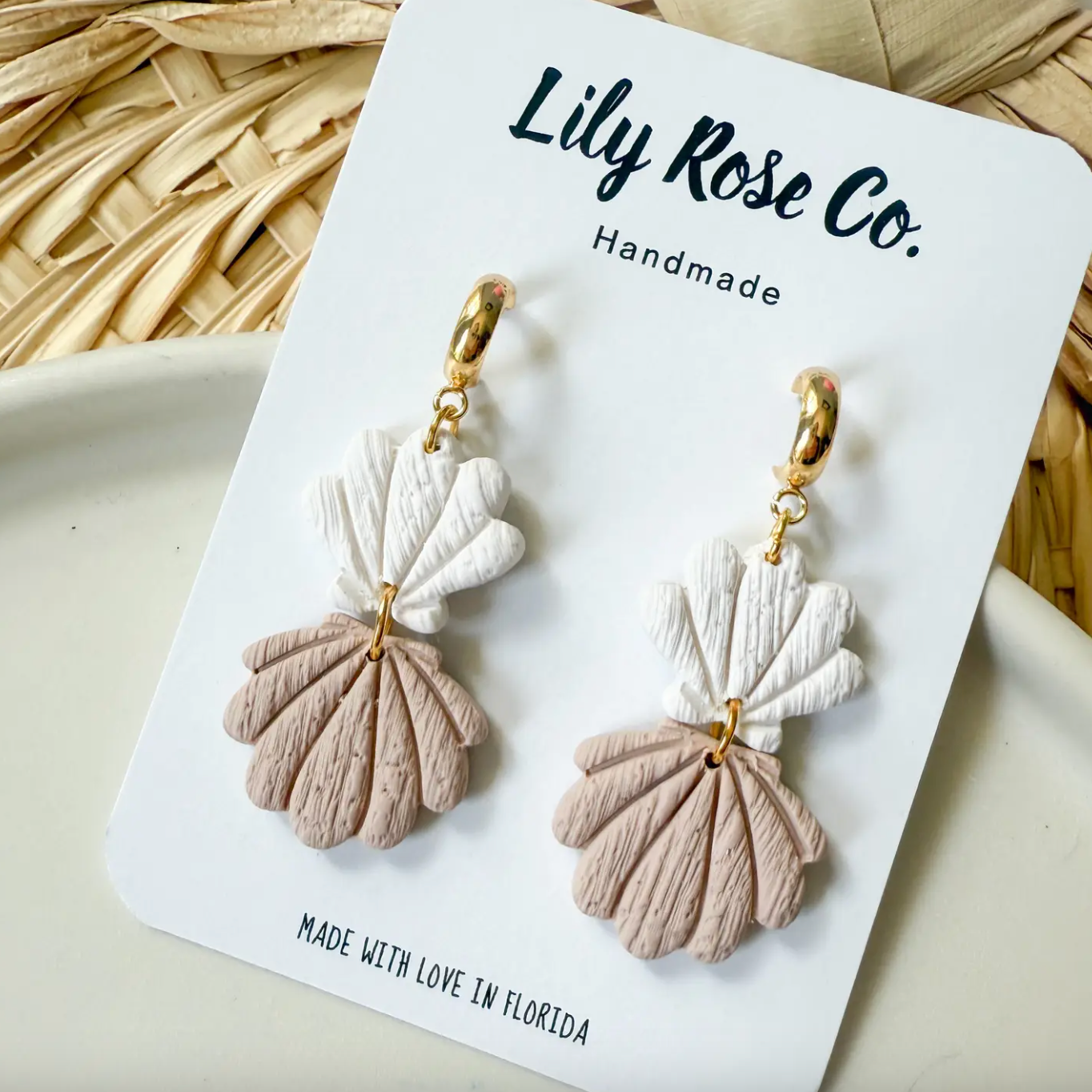 Two Tone Shell Earring