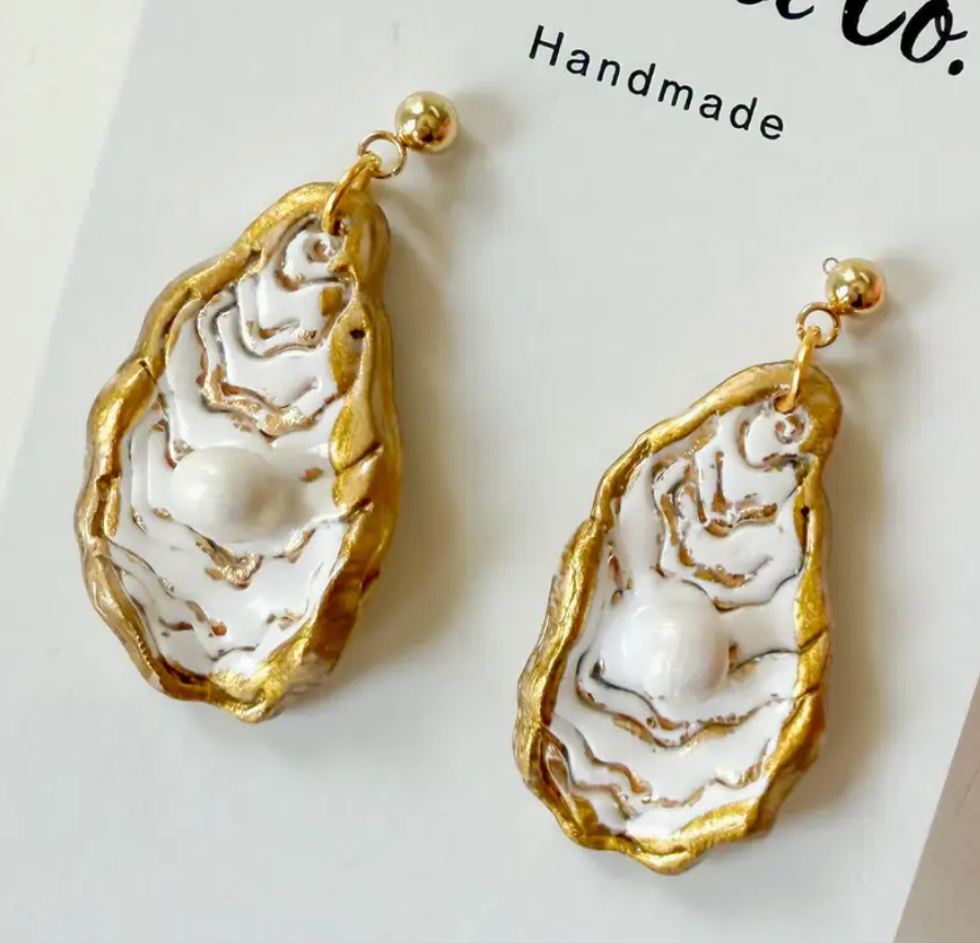 Clay Oyster Earring