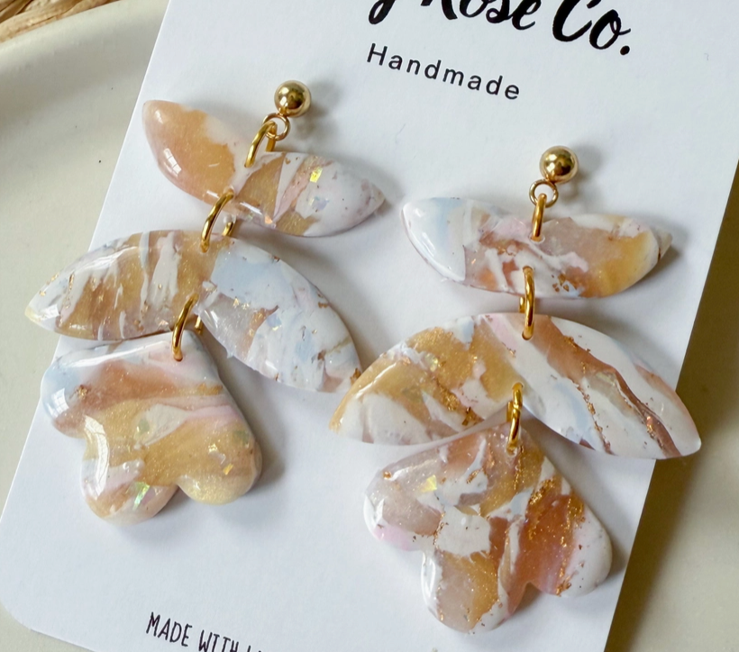 Metallic Clay Earring