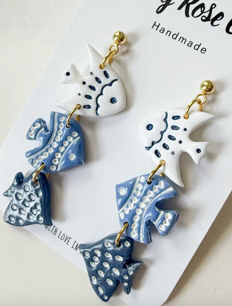 Three Fish Earring