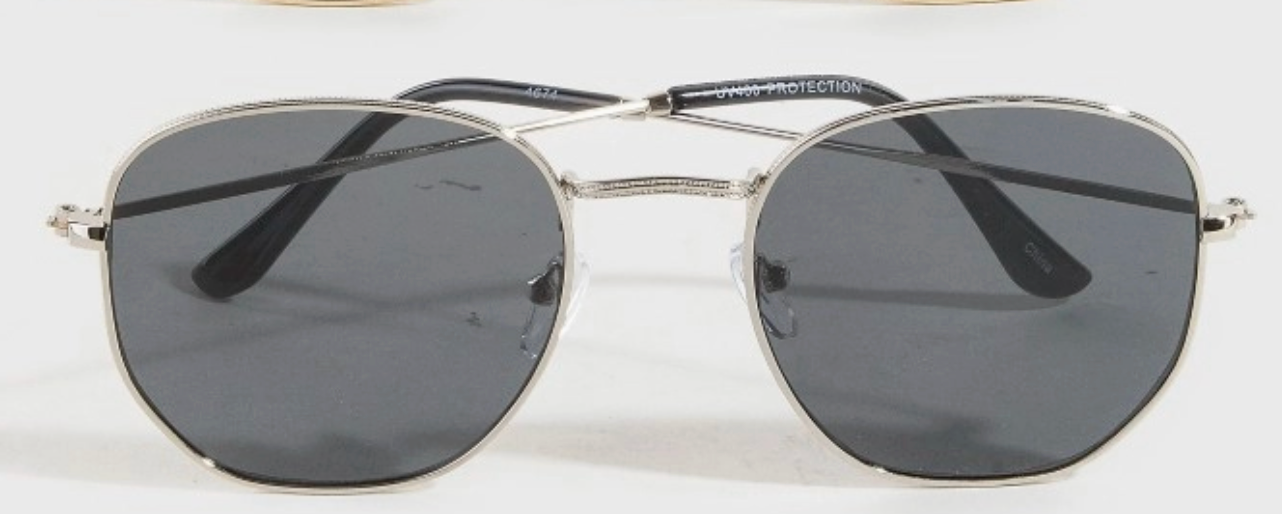 Thin Frame Metallic Sunglasses