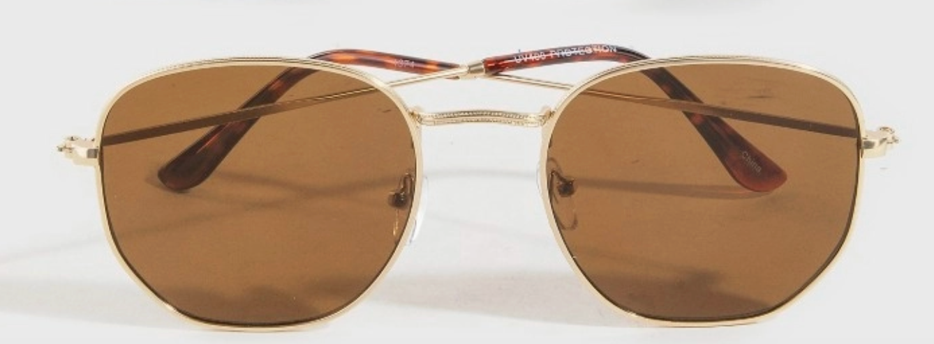 Thin Frame Metallic Sunglasses